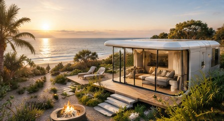 Illustrative Viero Living capsule-home community lifestyle concept