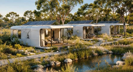 Illustrative Viero Living capsule-home community lifestyle concept